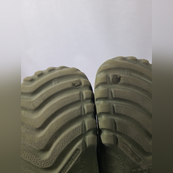 Crocs Axle All Terrain Camo Green Lace Up Duck Boat Clog Shoe Size M 1/W3 Junior - Picture 9 of 14